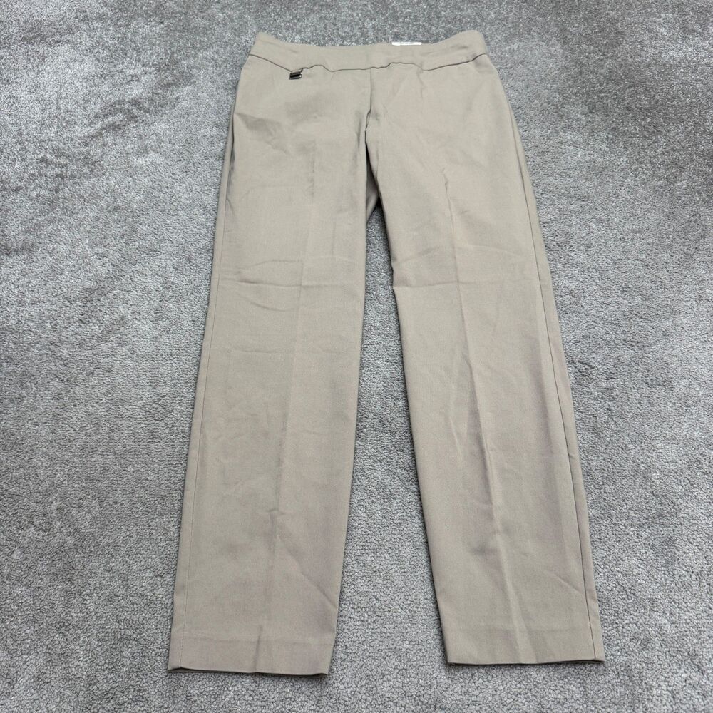 Alfani Tummy Control Skinny Pull On Pants Trouser Womens 10 10 Khaki Brown NWT